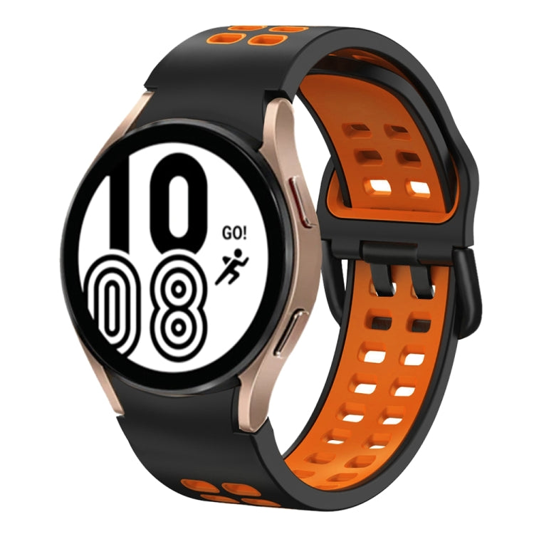 สายซิลิโคนระบายอากาศสองสีขนาด 20 มม. สำหรับ Samsung Galaxy Watch 5 Pro 45 มม. สำหรับ Samsung Galaxy Watch 4 40 มม.