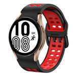 สายซิลิโคนระบายอากาศสองสีขนาด 20 มม. สำหรับ Samsung Galaxy Watch 5 Pro 45 มม. สำหรับ Samsung Galaxy Watch 4 40 มม.