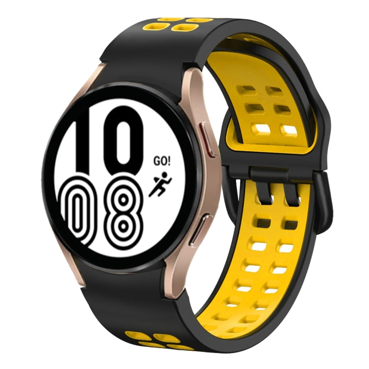 สายซิลิโคนระบายอากาศสองสีขนาด 20 มม. สำหรับ Samsung Galaxy Watch 5 Pro 45 มม. สำหรับ Samsung Galaxy Watch 4 40 มม.