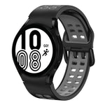 สายซิลิโคนระบายอากาศสองสีขนาด 20 มม. สำหรับ Samsung Galaxy Watch 5 Pro 45 มม. สำหรับ Samsung Galaxy Watch 4 40 มม.
