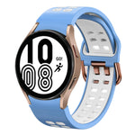 สายซิลิโคนระบายอากาศสองสีขนาด 20 มม. สำหรับ Samsung Galaxy Watch 5 Pro 45 มม. สำหรับ Samsung Galaxy Watch 4 40 มม.