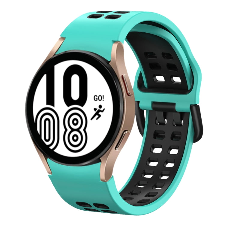สายซิลิโคนระบายอากาศสองสีขนาด 20 มม. สำหรับ Samsung Galaxy Watch 5 Pro 45 มม. สำหรับ Samsung Galaxy Watch 4 40 มม.