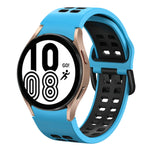 สายซิลิโคนระบายอากาศสองสีขนาด 20 มม. สำหรับ Samsung Galaxy Watch 5 Pro 45 มม. สำหรับ Samsung Galaxy Watch 4 40 มม.