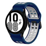 สายซิลิโคนระบายอากาศสองสีขนาด 20 มม. สำหรับ Samsung Galaxy Watch 5 Pro 45 มม. สำหรับ Samsung Galaxy Watch 4 40 มม.