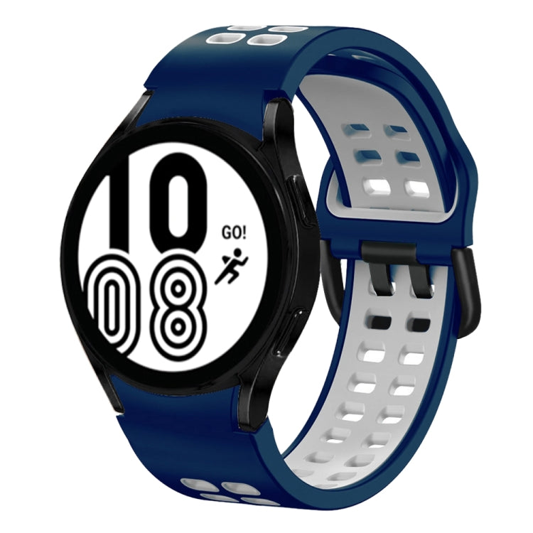 สายซิลิโคนระบายอากาศสองสีขนาด 20 มม. สำหรับ Samsung Galaxy Watch 5 Pro 45 มม. สำหรับ Samsung Galaxy Watch 4 40 มม.