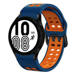 สายซิลิโคนระบายอากาศสองสีขนาด 20 มม. สำหรับ Samsung Galaxy Watch 5 Pro 45 มม. สำหรับ Samsung Galaxy Watch 4 40 มม.