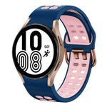 สายซิลิโคนระบายอากาศสองสีขนาด 20 มม. สำหรับ Samsung Galaxy Watch 5 Pro 45 มม. สำหรับ Samsung Galaxy Watch 4 40 มม.