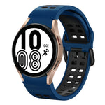 สายซิลิโคนระบายอากาศสองสีขนาด 20 มม. สำหรับ Samsung Galaxy Watch 5 Pro 45 มม. สำหรับ Samsung Galaxy Watch 4 40 มม.