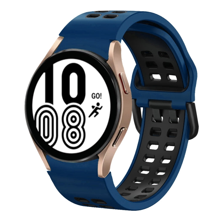 สายซิลิโคนระบายอากาศสองสีขนาด 20 มม. สำหรับ Samsung Galaxy Watch 5 Pro 45 มม. สำหรับ Samsung Galaxy Watch 4 40 มม.