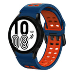 สายซิลิโคนระบายอากาศสองสีขนาด 20 มม. สำหรับ Samsung Galaxy Watch 5 Pro 45 มม. สำหรับ Samsung Galaxy Watch 4 40 มม.