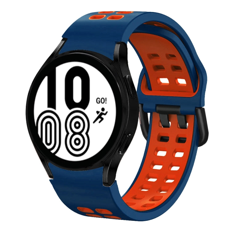 สายซิลิโคนระบายอากาศสองสีขนาด 20 มม. สำหรับ Samsung Galaxy Watch 5 Pro 45 มม. สำหรับ Samsung Galaxy Watch 4 40 มม.