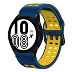 สายซิลิโคนระบายอากาศสองสีขนาด 20 มม. สำหรับ Samsung Galaxy Watch 5 Pro 45 มม. สำหรับ Samsung Galaxy Watch 4 40 มม.