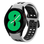 สายรัดนาฬิกาซิลิโคนสองสีระบายอากาศขนาด 20 มม. สำหรับ Samsung Galaxy Watch 4 ขนาด 44 มม., สำหรับ Samsung Galaxy Watch 4 Classic ขนาด 46 มม.