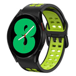 สายรัดนาฬิกาซิลิโคนสองสีระบายอากาศขนาด 20 มม. สำหรับ Samsung Galaxy Watch 4 ขนาด 44 มม., สำหรับ Samsung Galaxy Watch 4 Classic ขนาด 46 มม.