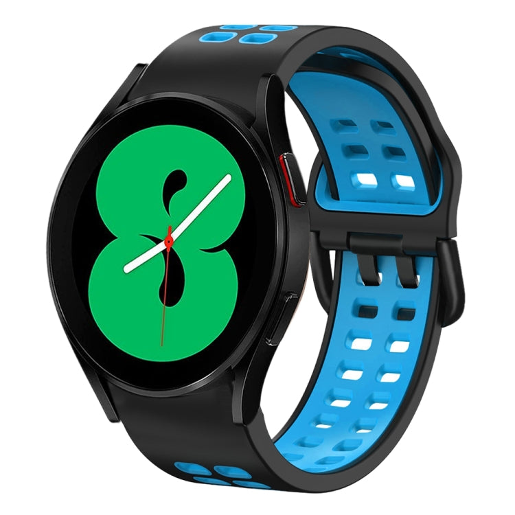 สายรัดนาฬิกาซิลิโคนสองสีระบายอากาศขนาด 20 มม. สำหรับ Samsung Galaxy Watch 4 ขนาด 44 มม., สำหรับ Samsung Galaxy Watch 4 Classic ขนาด 46 มม.