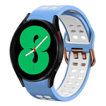 สายรัดนาฬิกาซิลิโคนสองสีระบายอากาศขนาด 20 มม. สำหรับ Samsung Galaxy Watch 4 ขนาด 44 มม., สำหรับ Samsung Galaxy Watch 4 Classic ขนาด 46 มม.