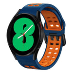 สายรัดนาฬิกาซิลิโคนสองสีระบายอากาศขนาด 20 มม. สำหรับ Samsung Galaxy Watch 4 ขนาด 44 มม., สำหรับ Samsung Galaxy Watch 4 Classic ขนาด 46 มม.
