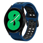สายรัดนาฬิกาซิลิโคนสองสีระบายอากาศขนาด 20 มม. สำหรับ Samsung Galaxy Watch 4 ขนาด 44 มม., สำหรับ Samsung Galaxy Watch 4 Classic ขนาด 46 มม.