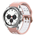 สายรัดนาฬิกาซิลิโคนระบายอากาศสองสี ขนาด 20 มม. สำหรับ Samsung Galaxy Watch 4 Classic ขนาด 42 มม. สำหรับ Galaxy Watch Active 2
