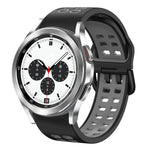 สายรัดนาฬิกาซิลิโคนระบายอากาศสองสี ขนาด 20 มม. สำหรับ Samsung Galaxy Watch 4 Classic ขนาด 42 มม. สำหรับ Galaxy Watch Active 2