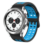 สายรัดนาฬิกาซิลิโคนระบายอากาศสองสี ขนาด 20 มม. สำหรับ Samsung Galaxy Watch 4 Classic ขนาด 42 มม. สำหรับ Galaxy Watch Active 2