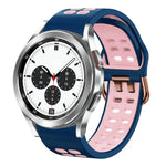 สายรัดนาฬิกาซิลิโคนระบายอากาศสองสี ขนาด 20 มม. สำหรับ Samsung Galaxy Watch 4 Classic ขนาด 42 มม. สำหรับ Galaxy Watch Active 2