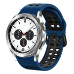 สายรัดนาฬิกาซิลิโคนระบายอากาศสองสี ขนาด 20 มม. สำหรับ Samsung Galaxy Watch 4 Classic ขนาด 42 มม. สำหรับ Galaxy Watch Active 2
