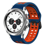 สายรัดนาฬิกาซิลิโคนระบายอากาศสองสี ขนาด 20 มม. สำหรับ Samsung Galaxy Watch 4 Classic ขนาด 42 มม. สำหรับ Galaxy Watch Active 2