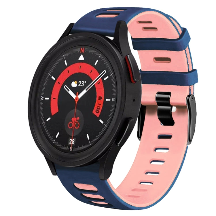 20mm Two-Color Silicone Watch Band, For Samsung Galaxy Watch 5  40mm, For Samsung Galaxy Watch 5  44mm