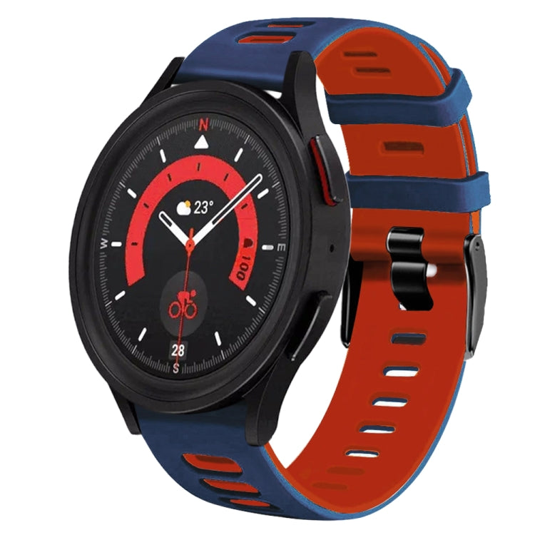 20mm Two-Color Silicone Watch Band, For Samsung Galaxy Watch 5  40mm, For Samsung Galaxy Watch 5  44mm