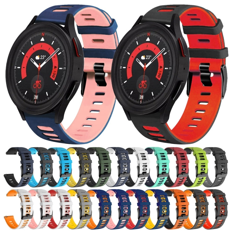 20mm Two-Color Silicone Watch Band, For Samsung Galaxy Watch 5  40mm, For Samsung Galaxy Watch 5  44mm