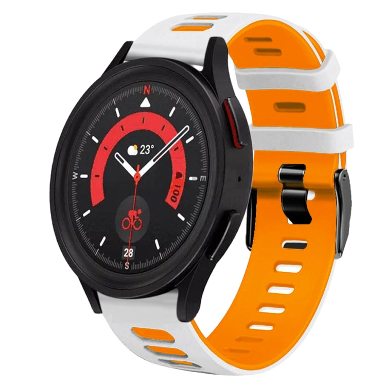 20mm Two-Color Silicone Watch Band, For Samsung Galaxy Watch 5  40mm, For Samsung Galaxy Watch 5  44mm