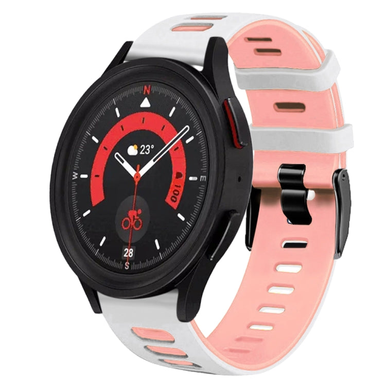 20mm Two-Color Silicone Watch Band, For Samsung Galaxy Watch 5  40mm, For Samsung Galaxy Watch 5  44mm