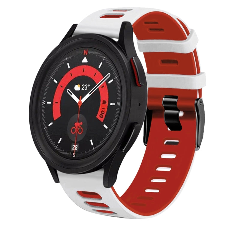 20mm Two-Color Silicone Watch Band, For Samsung Galaxy Watch 5  40mm, For Samsung Galaxy Watch 5  44mm