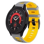 20mm Two-Color Silicone Watch Band, For Samsung Galaxy Watch 5  40mm, For Samsung Galaxy Watch 5  44mm