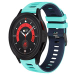 20mm Two-Color Silicone Watch Band, For Samsung Galaxy Watch 5  40mm, For Samsung Galaxy Watch 5  44mm