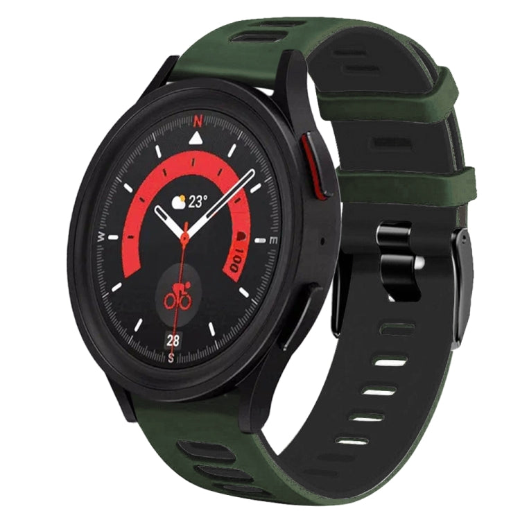 20mm Two-Color Silicone Watch Band, For Samsung Galaxy Watch 5  40mm, For Samsung Galaxy Watch 5  44mm