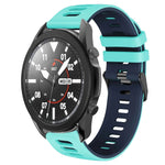 สายรัดนาฬิกาซิลิโคนสองสี 20 มม. สำหรับ Samsung Galaxy Watch 5 Pro 45 มม., สำหรับ Samsung Galaxy Watch 4 40 มม.