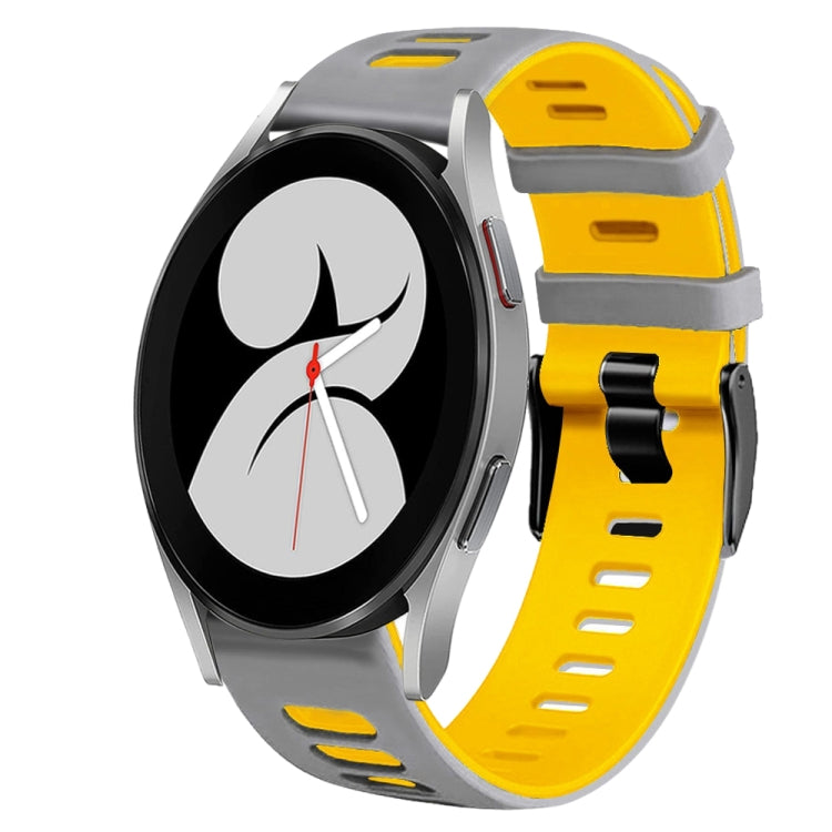 สายรัดนาฬิกาซิลิโคนสองสี 20 มม. สำหรับ Samsung Galaxy Watch 5 Pro 45 มม., สำหรับ Samsung Galaxy Watch 4 40 มม.