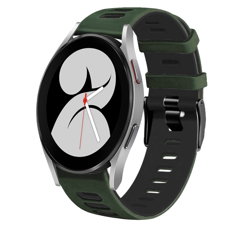 สายรัดนาฬิกาซิลิโคนสองสี 20 มม. สำหรับ Samsung Galaxy Watch 5 Pro 45 มม., สำหรับ Samsung Galaxy Watch 4 40 มม.