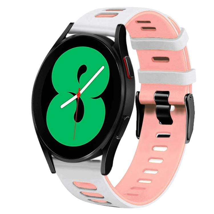 สายรัดนาฬิกาซิลิโคนสองสี 20 มม. สำหรับ Samsung Galaxy Watch 4 44 มม., สำหรับ Samsung Galaxy Watch 4 Classic 46 มม.