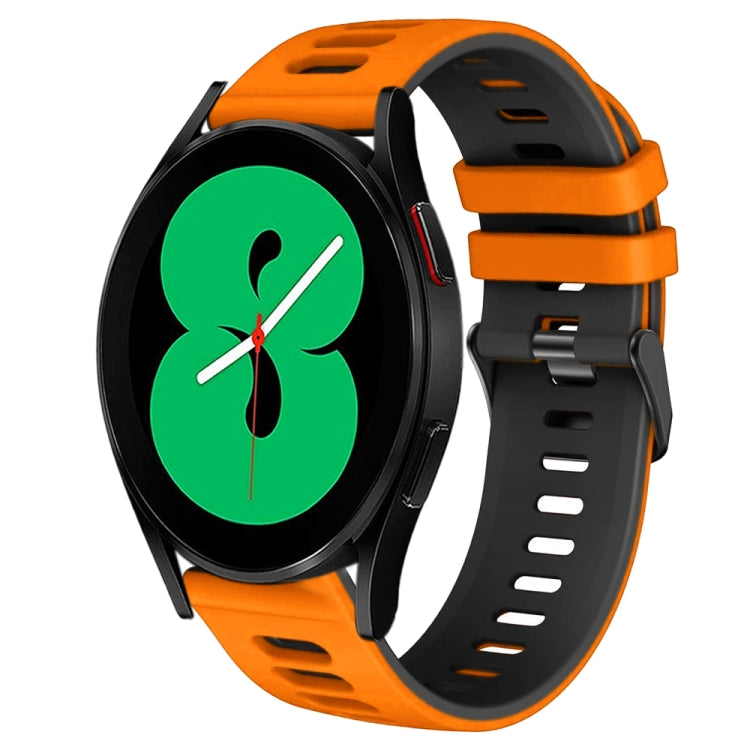 สายรัดนาฬิกาซิลิโคนสองสี 20 มม. สำหรับ Samsung Galaxy Watch 4 44 มม., สำหรับ Samsung Galaxy Watch 4 Classic 46 มม.