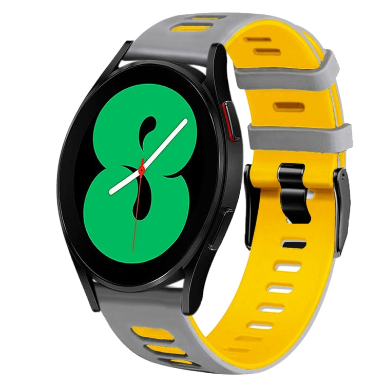 สายรัดนาฬิกาซิลิโคนสองสี 20 มม. สำหรับ Samsung Galaxy Watch 4 44 มม., สำหรับ Samsung Galaxy Watch 4 Classic 46 มม.