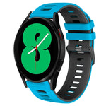 สายรัดนาฬิกาซิลิโคนสองสี 20 มม. สำหรับ Samsung Galaxy Watch 4 44 มม., สำหรับ Samsung Galaxy Watch 4 Classic 46 มม.