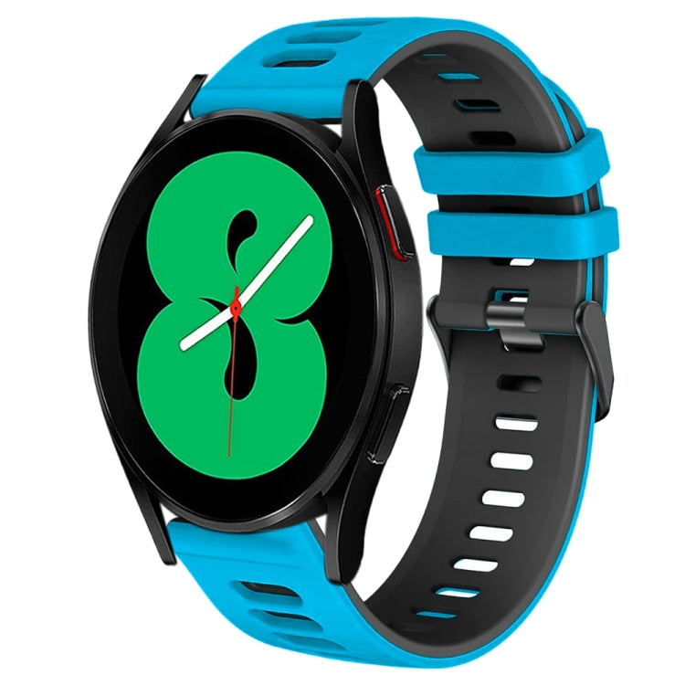 สายรัดนาฬิกาซิลิโคนสองสี 20 มม. สำหรับ Samsung Galaxy Watch 4 44 มม., สำหรับ Samsung Galaxy Watch 4 Classic 46 มม.