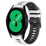 สายรัดนาฬิกาซิลิโคนสองสี 20 มม. สำหรับ Samsung Galaxy Watch 4 44 มม., สำหรับ Samsung Galaxy Watch 4 Classic 46 มม.