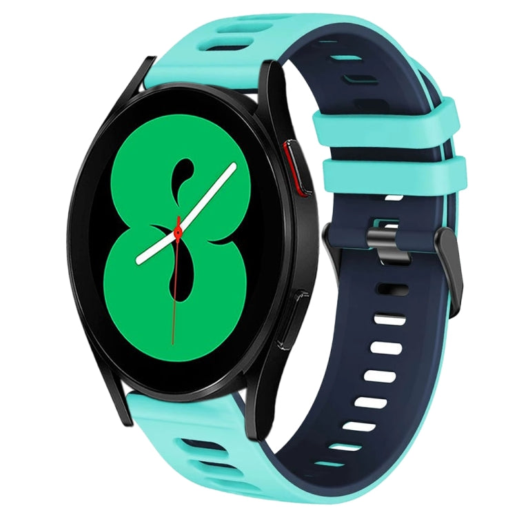 สายรัดนาฬิกาซิลิโคนสองสี 20 มม. สำหรับ Samsung Galaxy Watch 4 44 มม., สำหรับ Samsung Galaxy Watch 4 Classic 46 มม.