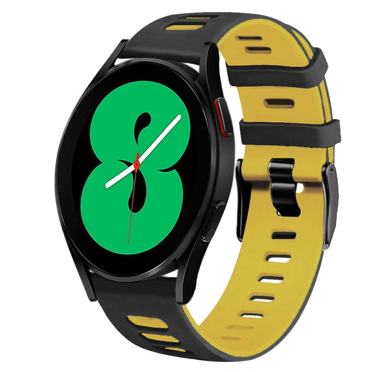 สายรัดนาฬิกาซิลิโคนสองสี 20 มม. สำหรับ Samsung Galaxy Watch 4 44 มม., สำหรับ Samsung Galaxy Watch 4 Classic 46 มม.