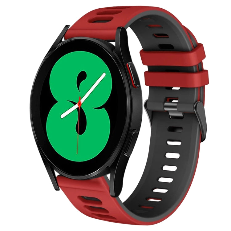 สายรัดนาฬิกาซิลิโคนสองสี 20 มม. สำหรับ Samsung Galaxy Watch 4 44 มม., สำหรับ Samsung Galaxy Watch 4 Classic 46 มม.