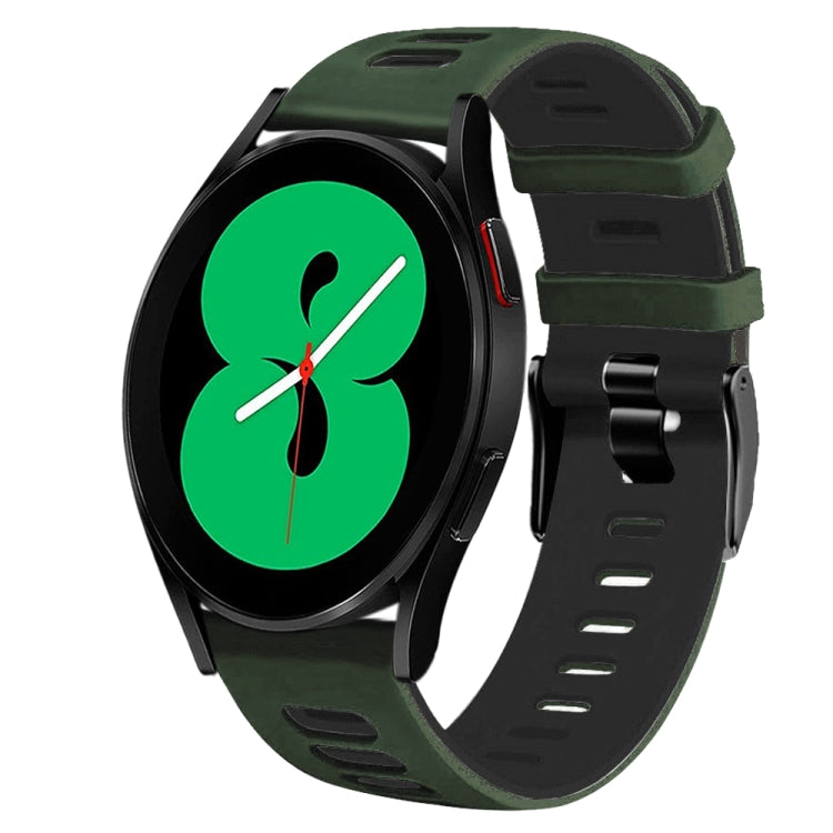 สายรัดนาฬิกาซิลิโคนสองสี 20 มม. สำหรับ Samsung Galaxy Watch 4 44 มม., สำหรับ Samsung Galaxy Watch 4 Classic 46 มม.